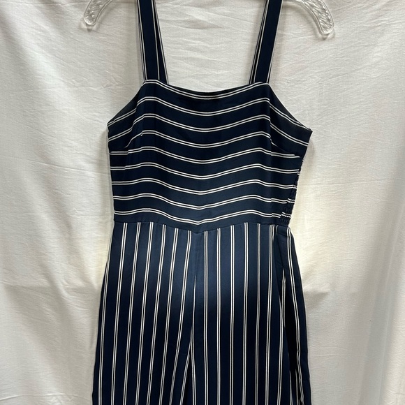 Japna Navy Striped Palazzo Jumpsuit - Picture 4 of 4
